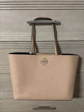 Tory Burch Pale Pink Pebbled Leather Tote
